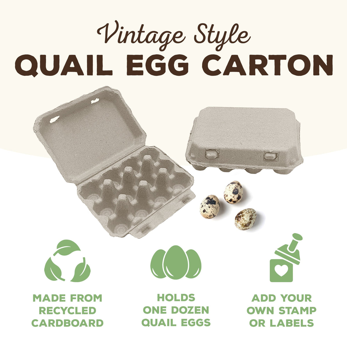 Henlay Vintage Blank Egg Cartons, Classic 3x4 Design, 2 Colors, 25, 75 - My  Pet Chicken